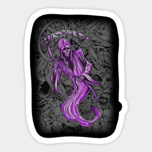 Grim Reaper Death Come to Harvest Sticker